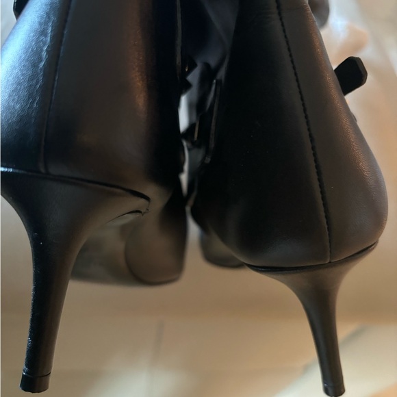 VALENTINO ROCKSTUD OVER THE KNEE KITTEN HEEL LEATHER BOOTS - Picture 9 of 11